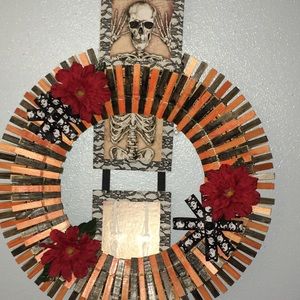 Handcrafted Halloween wreath.